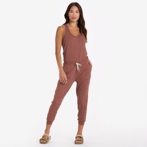 Vuori Terracotta Heather Lux Harem Jumpsuit Jogger Casual Loungewear Size XL